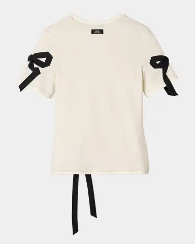Marc Jacobs Bow Short-Sleeve Shrunken T-Shirt | Thumbnail 4 Marc Jacobs Bow Short-Sleeve Shrunken T-Shirt | Thumbnail 4