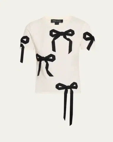 Marc Jacobs Bow Short-Sleeve Shrunken T-Shirt | Thumbnail 6 Marc Jacobs Bow Short-Sleeve Shrunken T-Shirt | Thumbnail 6