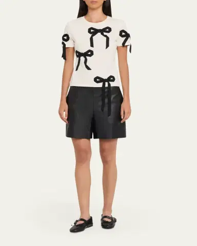 Marc Jacobs Bow Short-Sleeve Shrunken T-Shirt | Thumbnail 7 Marc Jacobs Bow Short-Sleeve Shrunken T-Shirt | Thumbnail 7
