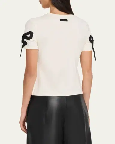 Marc Jacobs Bow Short-Sleeve Shrunken T-Shirt | Thumbnail 8 Marc Jacobs Bow Short-Sleeve Shrunken T-Shirt | Thumbnail 8