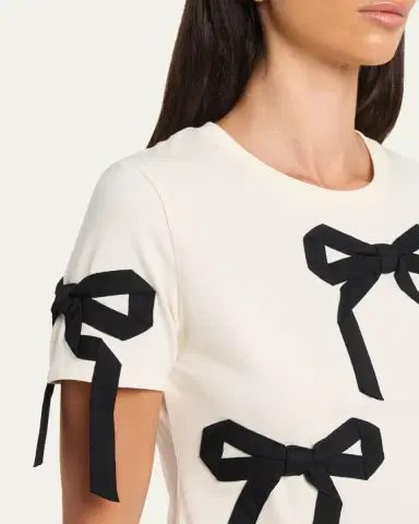 Marc Jacobs Bow Short-Sleeve Shrunken T-Shirt | Thumbnail 10 Marc Jacobs Bow Short-Sleeve Shrunken T-Shirt | Thumbnail 10