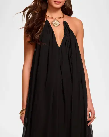 Ramy Brook Rainn Backless Silk Chiffon Trapeze Gown | Thumbnail 3 Ramy Brook Rainn Backless Silk Chiffon Trapeze Gown | Thumbnail 3
