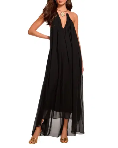 Ramy Brook Rainn Backless Silk Chiffon Trapeze Gown | Thumbnail 1 Ramy Brook Rainn Backless Silk Chiffon Trapeze Gown | Thumbnail 1