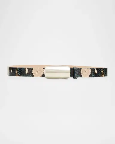 L'Agence x Streets Ahead Marlowe Snake-Embossed Leather Belt | Thumbnail 2 L'Agence x Streets Ahead Marlowe Snake-Embossed Leather Belt | Thumbnail 2