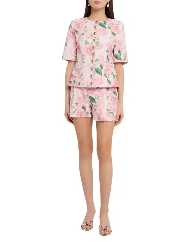 Sena Floral Linen Shorts