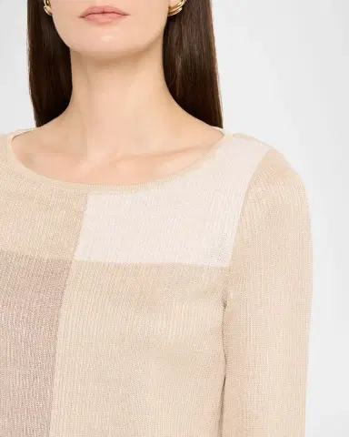 Misook Colorblock Shimmer Knit Tunic | Thumbnail 5 Misook Colorblock Shimmer Knit Tunic | Thumbnail 5