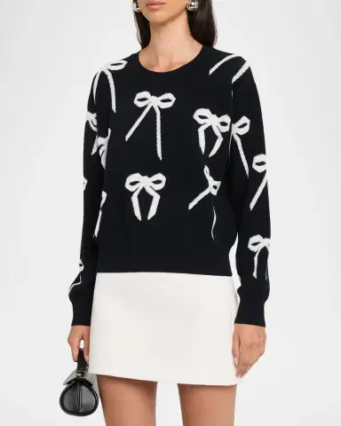 Marc Jacobs Bow Jacquard Crewneck Sweater | Thumbnail 3 Marc Jacobs Bow Jacquard Crewneck Sweater | Thumbnail 3