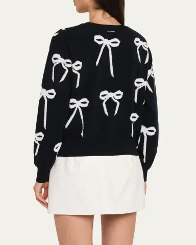 Marc Jacobs Bow Jacquard Crewneck Sweater | Thumbnail 8 Marc Jacobs Bow Jacquard Crewneck Sweater | Thumbnail 8