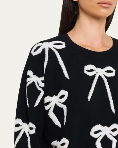 Marc Jacobs Bow Jacquard Crewneck Sweater | Thumbnail 10 Marc Jacobs Bow Jacquard Crewneck Sweater | Thumbnail 10
