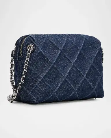 Tory Burch Fleming Quilted Denim Soft Crossbody Bag | Thumbnail 3 Tory Burch Fleming Quilted Denim Soft Crossbody Bag | Thumbnail 3
