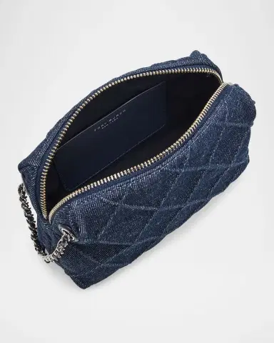 Tory Burch Fleming Quilted Denim Soft Crossbody Bag | Thumbnail 4 Tory Burch Fleming Quilted Denim Soft Crossbody Bag | Thumbnail 4