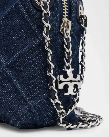 Tory Burch Fleming Quilted Denim Soft Crossbody Bag | Thumbnail 6 Tory Burch Fleming Quilted Denim Soft Crossbody Bag | Thumbnail 6