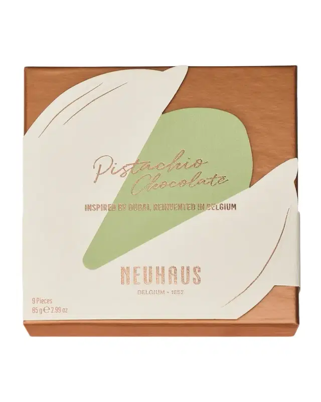 Neuhaus Chocolate Nuance Pistachio Chocolate Discovery Box, 9 Pieces