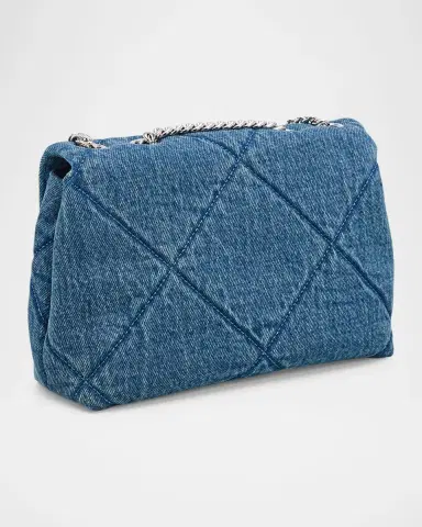 Tory Burch Kira Small Diamond-Quilted Denim Shoulder Bag | Thumbnail 3 Tory Burch Kira Small Diamond-Quilted Denim Shoulder Bag | Thumbnail 3