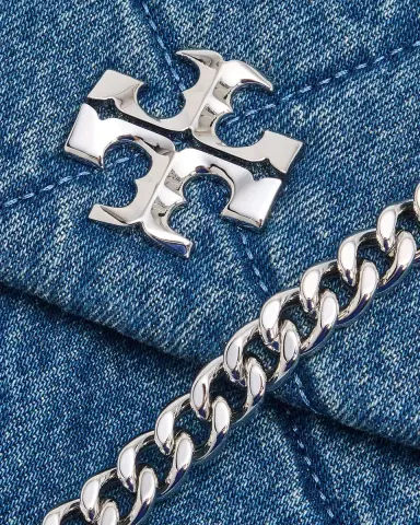 Tory Burch Kira Small Diamond-Quilted Denim Shoulder Bag | Thumbnail 6 Tory Burch Kira Small Diamond-Quilted Denim Shoulder Bag | Thumbnail 6