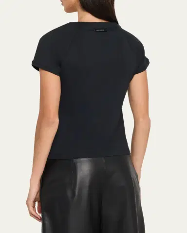Marc Jacobs Marc Kiss Logo Shrunken T-Shirt | Thumbnail 3 Marc Jacobs Marc Kiss Logo Shrunken T-Shirt | Thumbnail 3