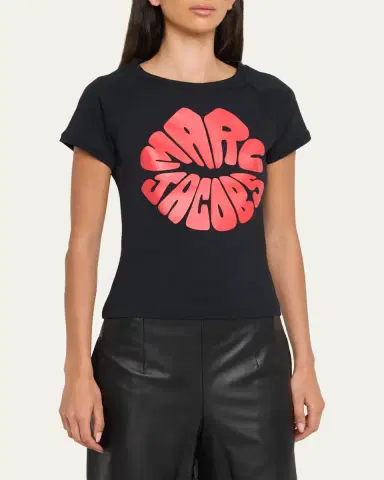 Marc Jacobs Marc Kiss Logo Shrunken T-Shirt | Thumbnail 4 Marc Jacobs Marc Kiss Logo Shrunken T-Shirt | Thumbnail 4