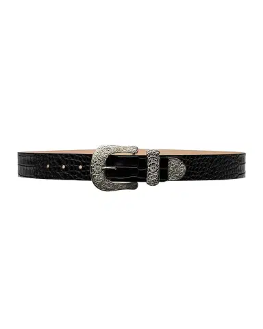 L'Agence x Streets Ahead Otera Wide Croc-Embossed Leather Belt | Thumbnail 1 L'Agence x Streets Ahead Otera Wide Croc-Embossed Leather Belt | Thumbnail 1