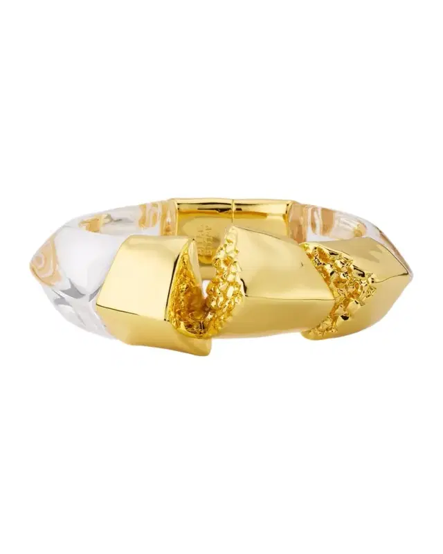 Lucite Brutalist Hinge Bracelet
