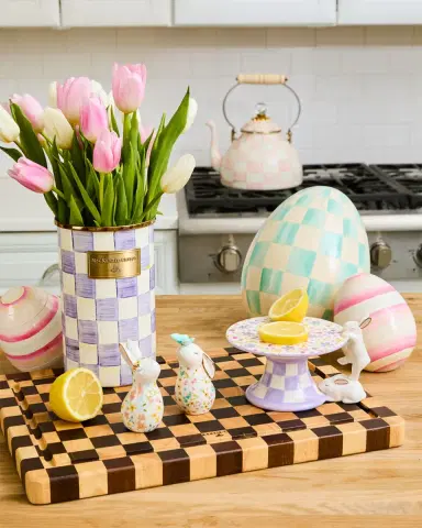 MacKenzie-Childs Violet Check Utensil Holder | Thumbnail 2 MacKenzie-Childs Violet Check Utensil Holder | Thumbnail 2