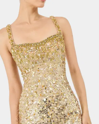 Jenny Packham Mirabeau Crystal Sequined Trumpet Gown | Thumbnail 4