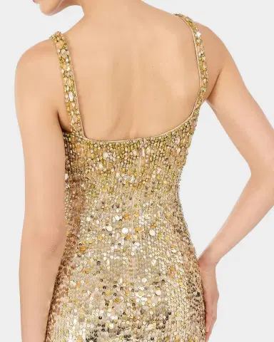 Jenny Packham Mirabeau Crystal Sequined Trumpet Gown | Thumbnail 5