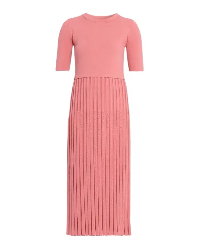 Elie Tahari The Vesper Pointelle Ribbed Midi Sweater Dress