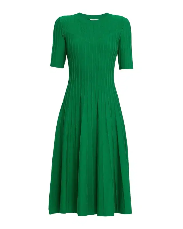 Elie Tahari The Wanda Pointelle Rib Knit Midi Sweater Dress