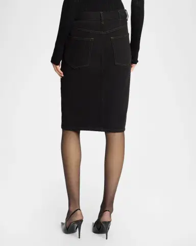 Saint Laurent Baggy Denim Pencil Skirt | Thumbnail 3