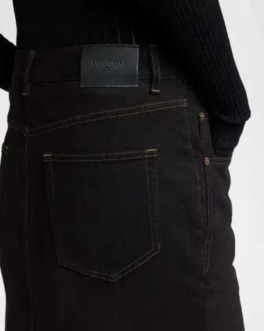 Saint Laurent Baggy Denim Pencil Skirt | Thumbnail 5