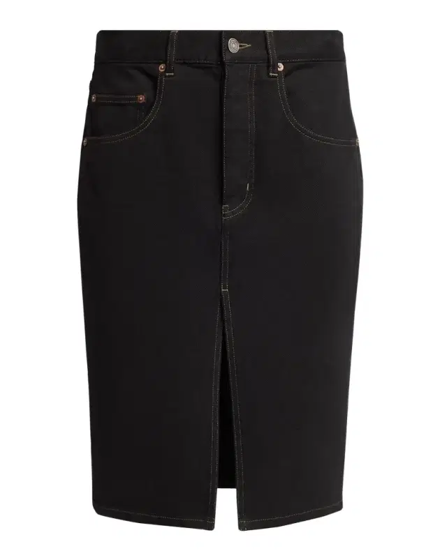 Baggy Denim Pencil Skirt