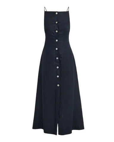 Veronica Beard Georges Linen Midi Dress | Thumbnail 1