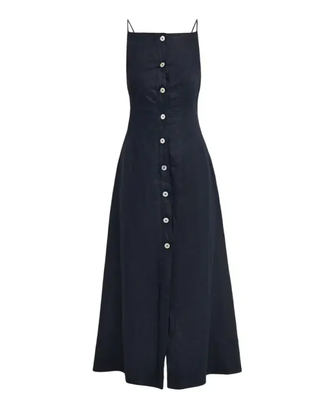 Veronica Beard Georges Linen Midi Dress