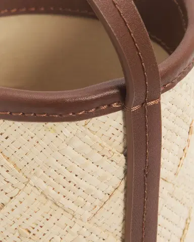 POOLSIDE The Cylinder Woven Straw Bucket Bag | Thumbnail 6