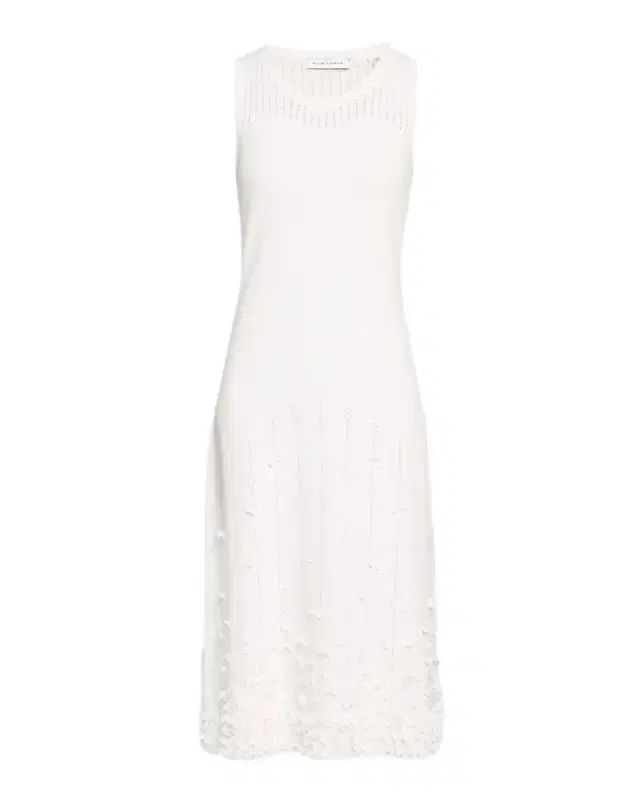 Elie Tahari The Alana Floral Applique Knit Midi Dress