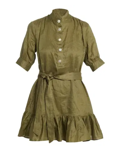 Veronica Beard Kaidin Belted Linen Mini Dress | Thumbnail 1 Veronica Beard Kaidin Belted Linen Mini Dress | Thumbnail 1