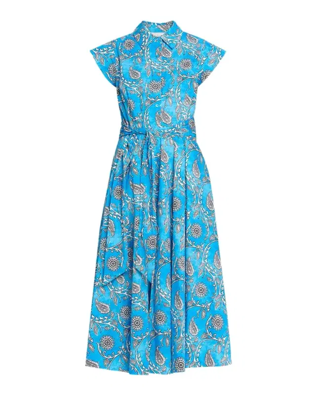 Elie Tahari The Fran Floral-Print Cotton Midi Dress