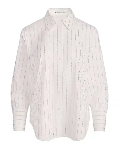 Alice + Olivia Finely Embellished Striped Oversized Blouse | Thumbnail 1