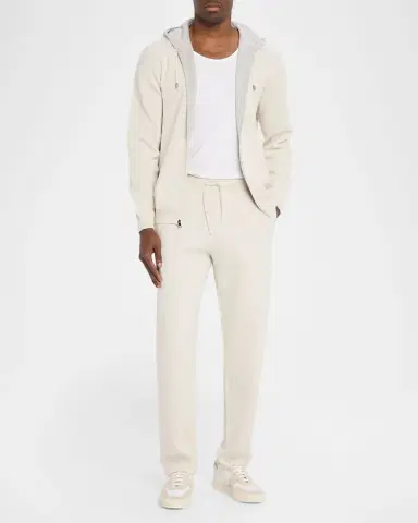 Bugatchi Men's Cotton Knit Full-Zip Hoodie | Thumbnail 2 Bugatchi Men's Cotton Knit Full-Zip Hoodie | Thumbnail 2