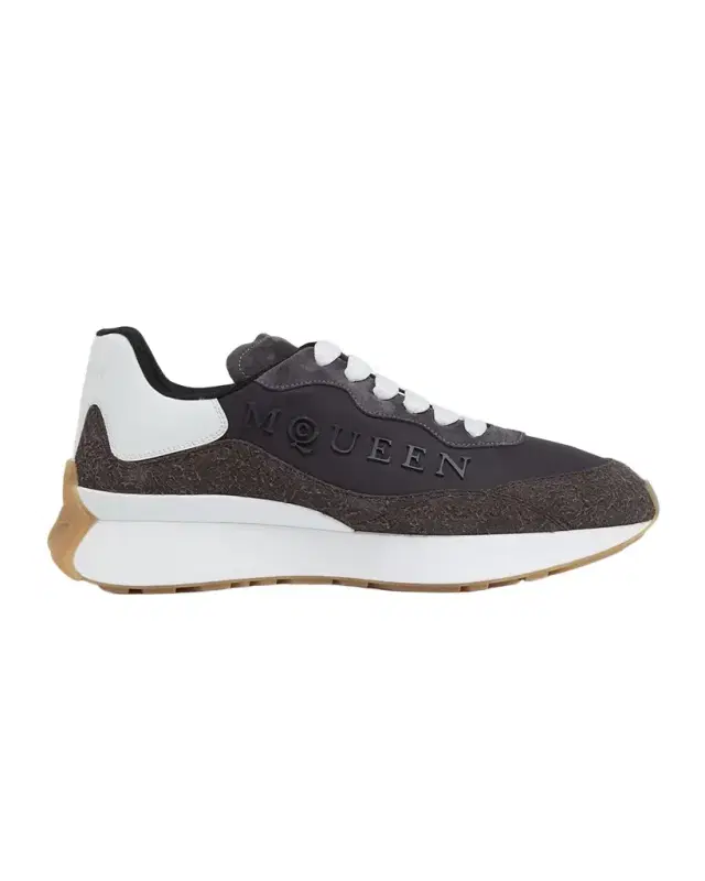 McQueen Men 's Sprint Runner Calf Leather & Suede Low-Top Sneakers