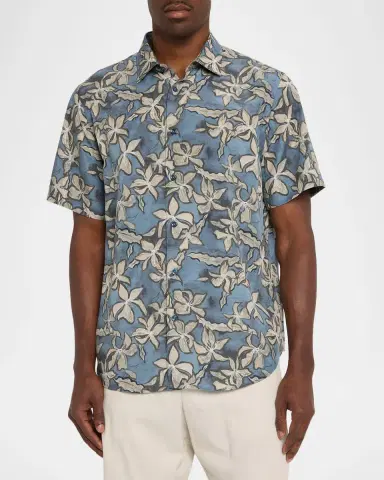 Bugatchi Men's Orson Lyocell Floral Camp Shirt | Thumbnail 4