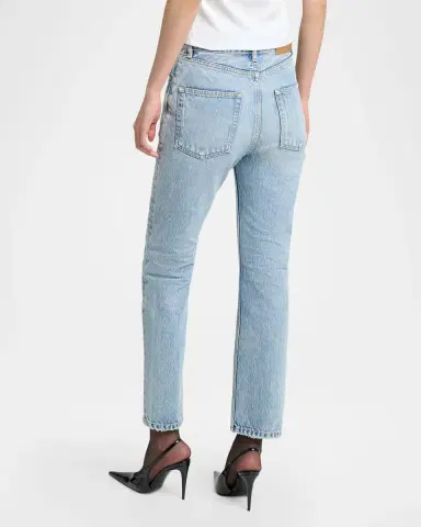 Saint Laurent 90 's High-Rise Cropped Slim Jeans | Thumbnail 3