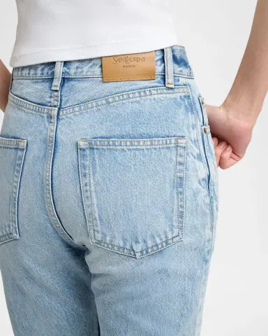 Saint Laurent 90 's High-Rise Cropped Slim Jeans | Thumbnail 5
