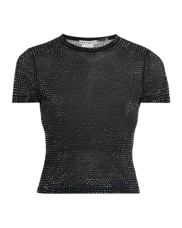 ALICE + OLIVIA Tess Crystal-Embellished T-Shirt