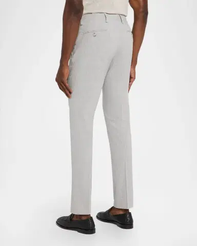Bugatchi Men's Sharkskin Cotton Slim Flat-Front Chino Pants | Thumbnail 3 Bugatchi Men's Sharkskin Cotton Slim Flat-Front Chino Pants | Thumbnail 3