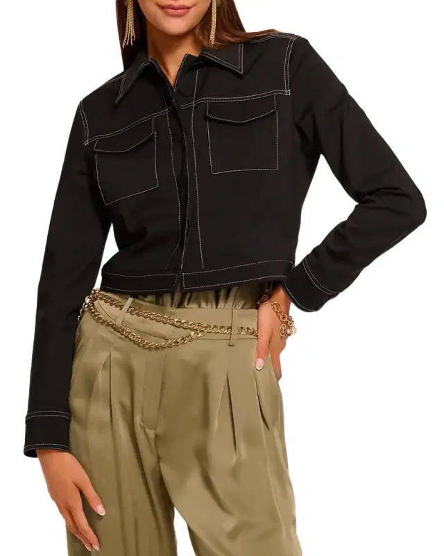 Marie Stitched Stretch Cotton Jacket