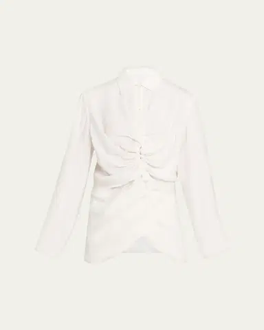 MM6 MAISON MARGIELA Long-Sleeve Drawstring Shirt | Thumbnail 5