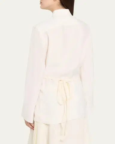 MM6 MAISON MARGIELA Long-Sleeve Drawstring Shirt | Thumbnail 7