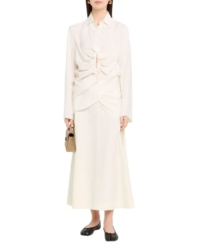 MM6 Maison Margiela Long-Sleeve Drawstring Shirt