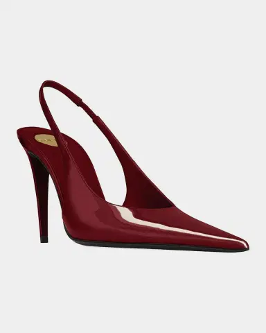 Saint Laurent 95mm Vernice Patent Leather Slingback Pumps | Thumbnail 4 Saint Laurent 95mm Vernice Patent Leather Slingback Pumps | Thumbnail 4